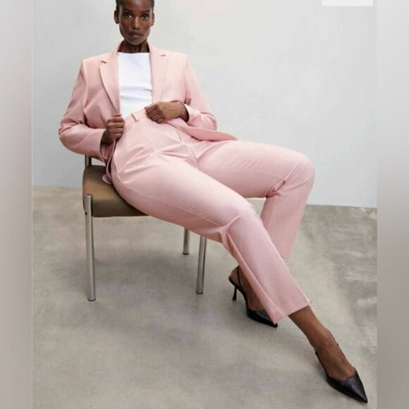 Mango - Women's Straight Suit Trousers - Pale Pink. Size: 6 (US). NWT - Picture 9 of 16